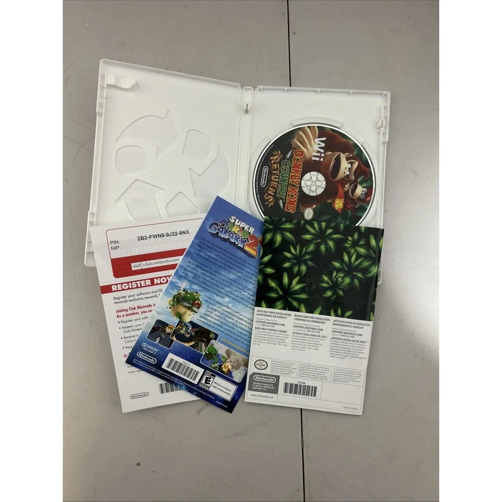 Donkey Kong Country Returns Wii CIB Nintendo Wii 2010 Complete w Reg Card B